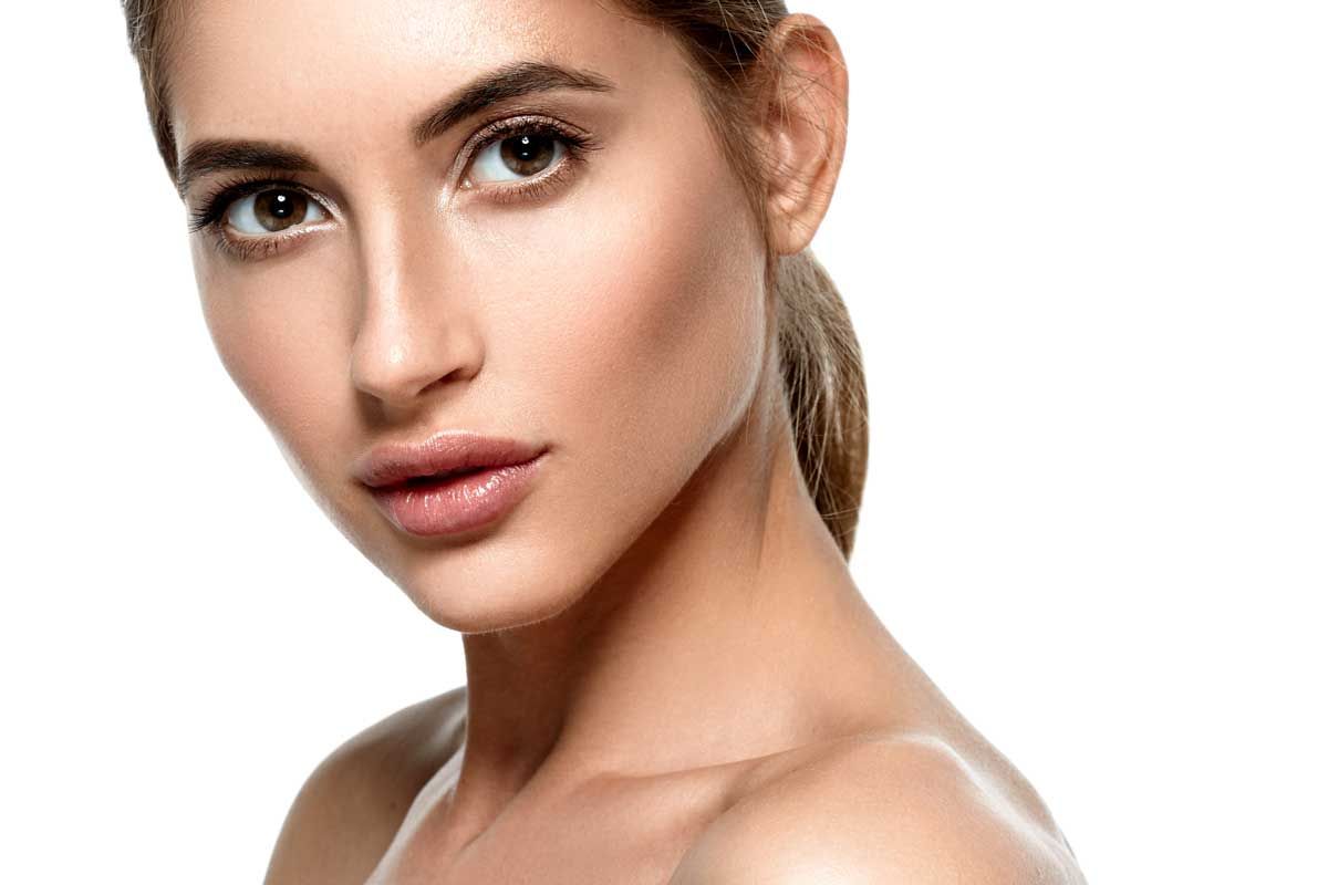 Close up portrait of woman's face.