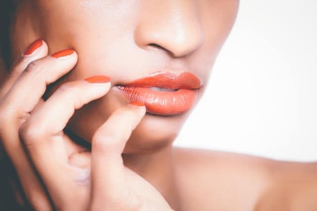 Close up portrait of woman's face.