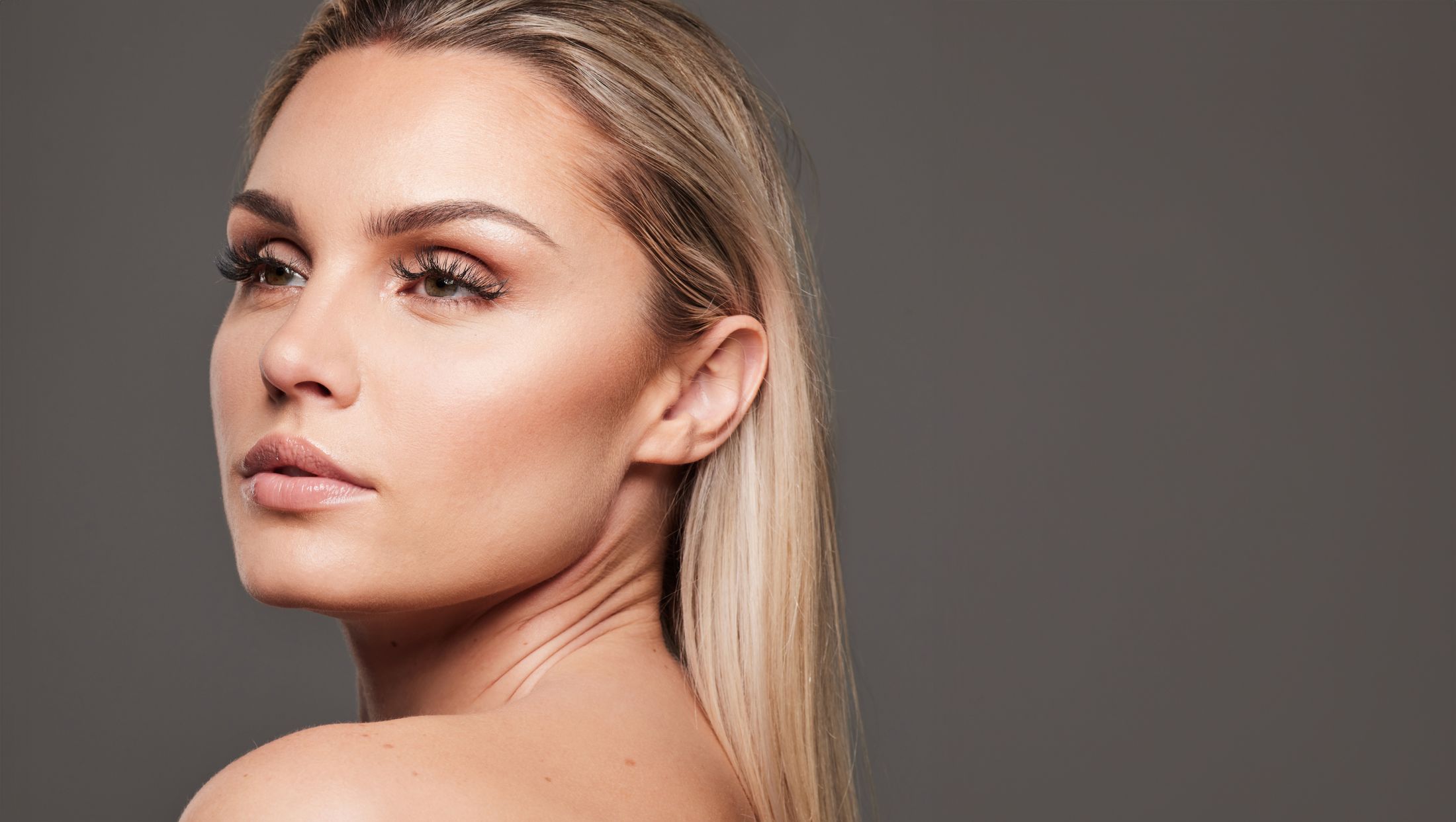 Before and after photos of woman with rhinoplasty